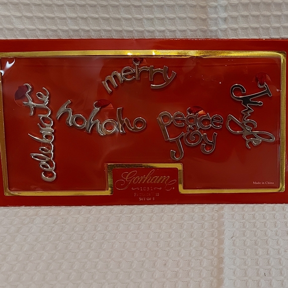 NWT Gorham 1831 Silver type metal Package or Gift Ties - set of 5 - Picture 1 of 7